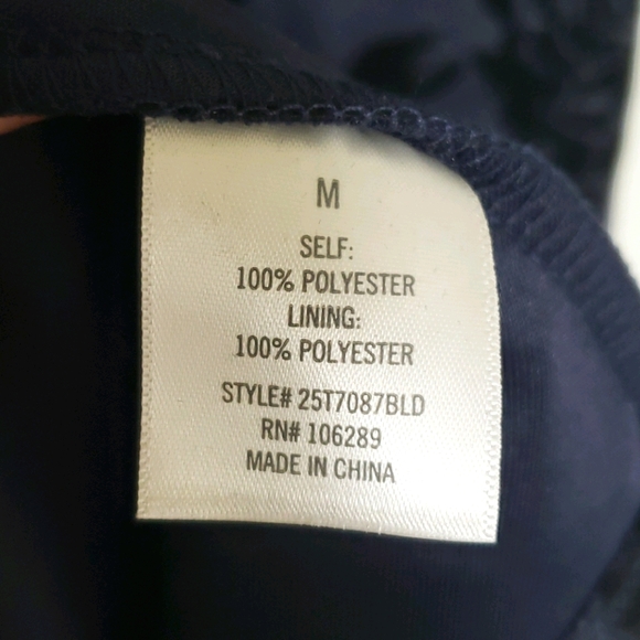 Mi Ami Glitter Navy Black Rose Cocktail Dress NWOT - Picture 10 of 15